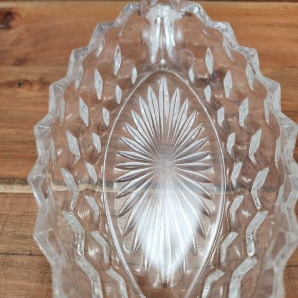 Fostoria Glassware American Clear Cubist Boat Relish Dish 8.5" - Picture 6 of 9